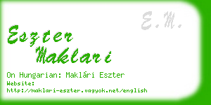 eszter maklari business card