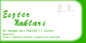 eszter maklari business card